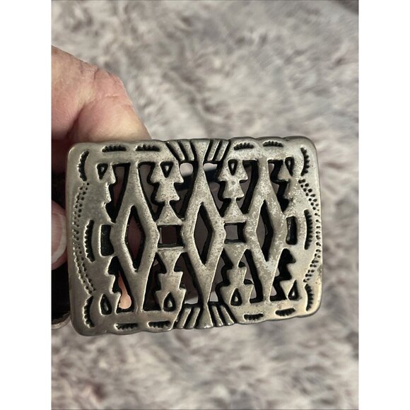 Vintage Silver Tone Century Canada Belt Buckle With Belt Size Small 55569 - Picture 5 of 10